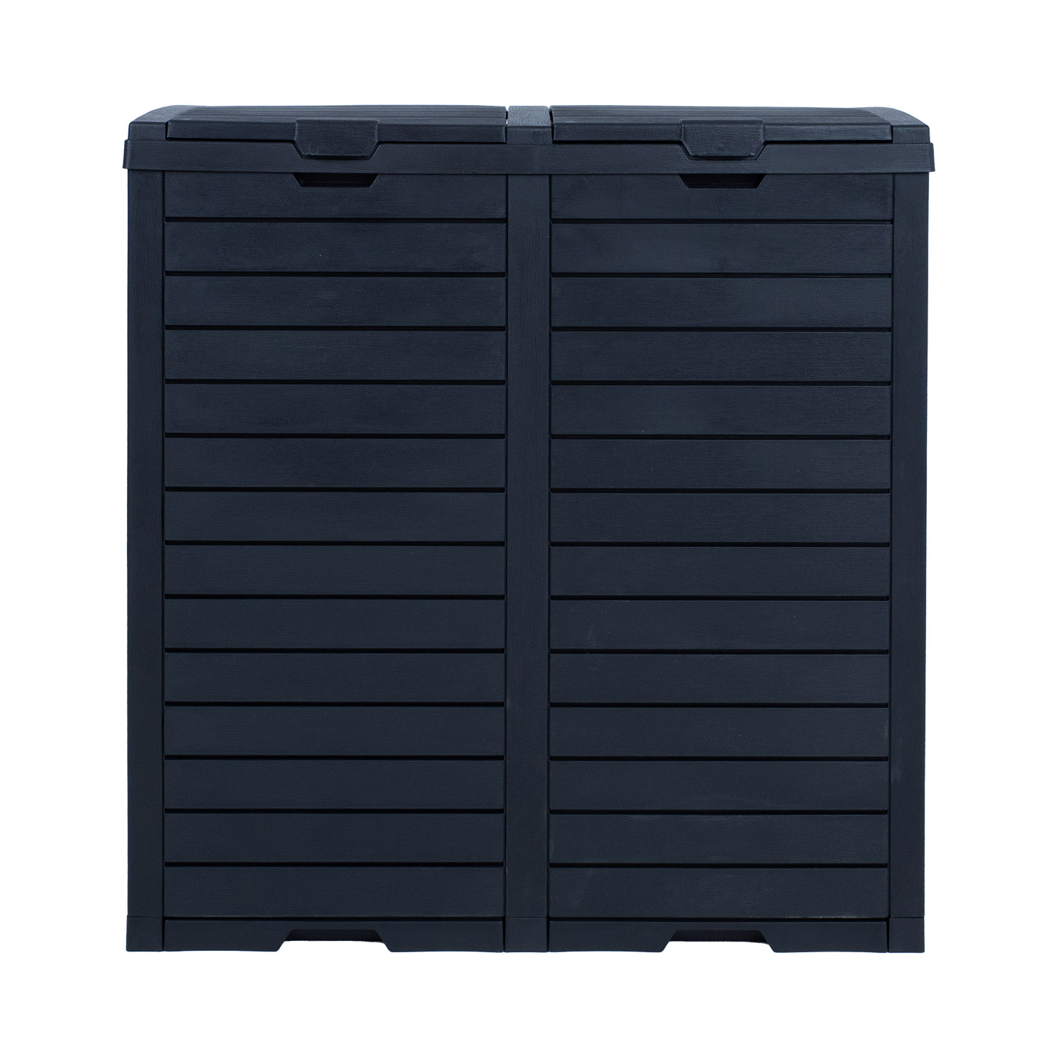 Prügikast GALA 78x41xH86cm/230L, must plastik