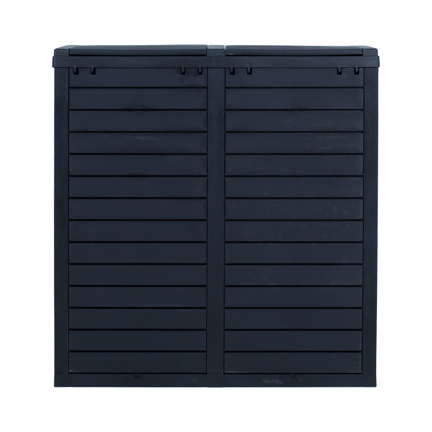 Prügikast GALA 78x41xH86cm/230L, must plastik