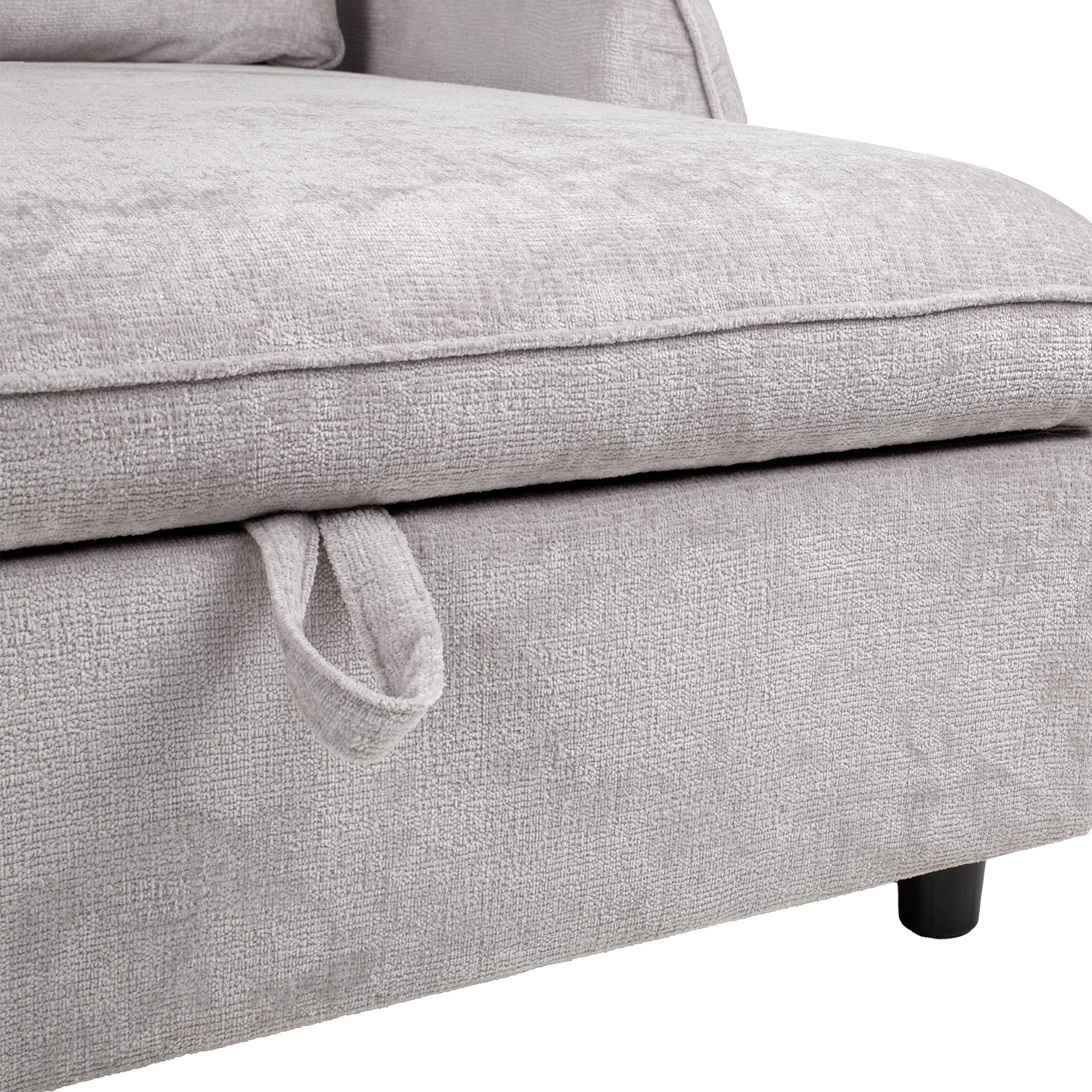 Nurgadiivanvoodi CLOUD 226x95/160x88cm, helehall