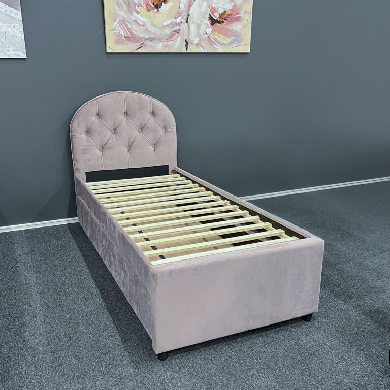 Voodi LARA 90x205cm, ilma madratsita, lillakasroosa - Image 4