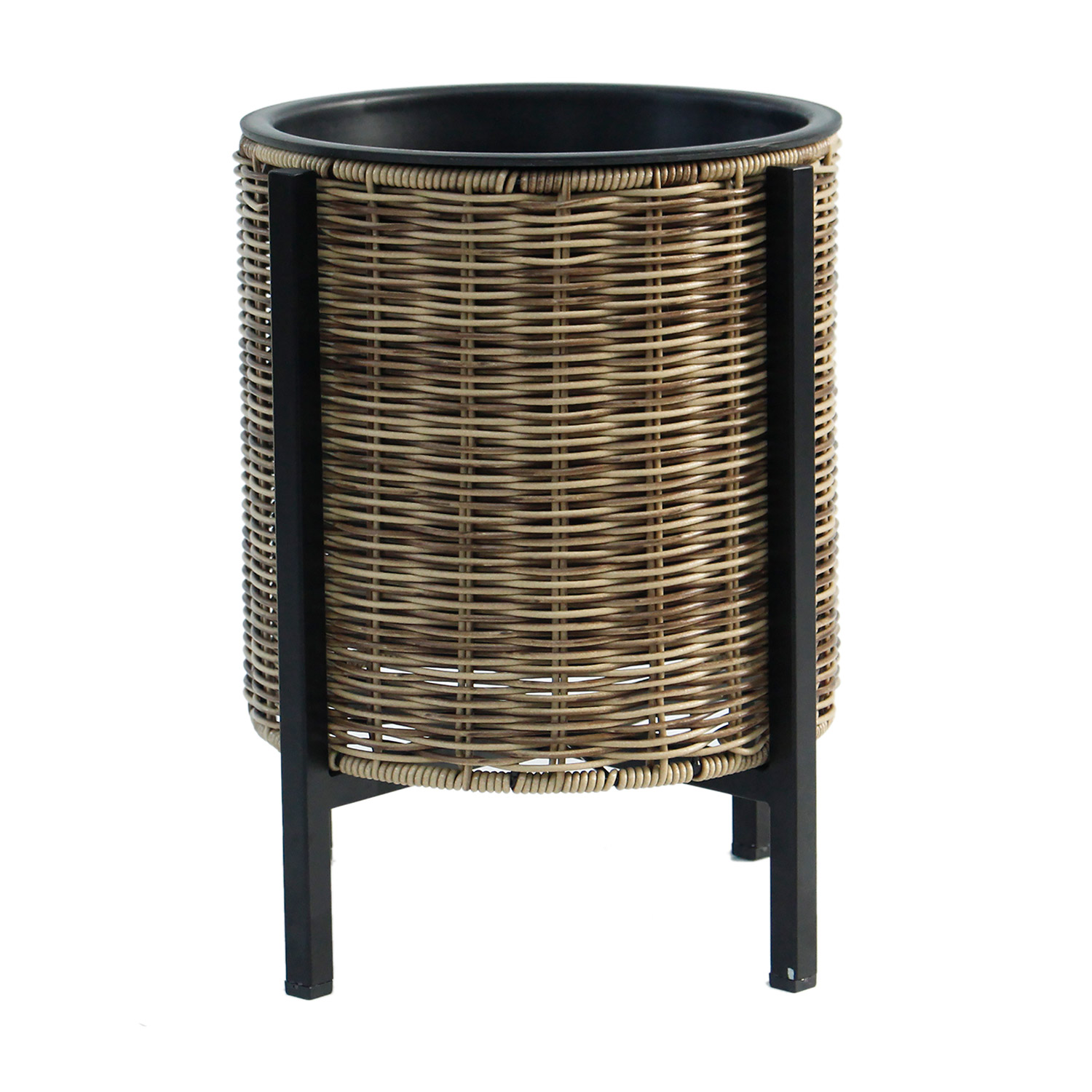 Lillepott WICKER alusega D28xH36cm, helepruun