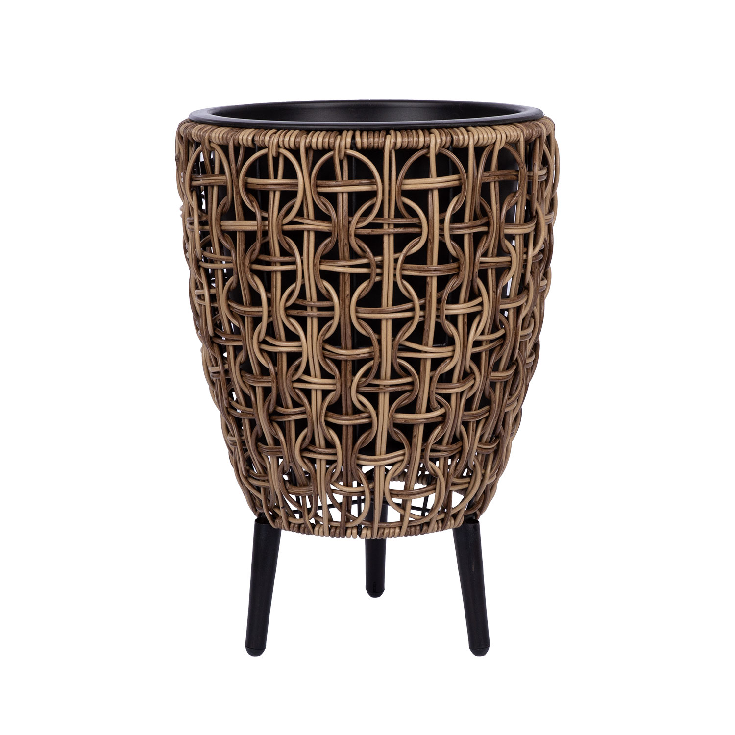 Lillepott WICKER 28x28xH42cm, pruun