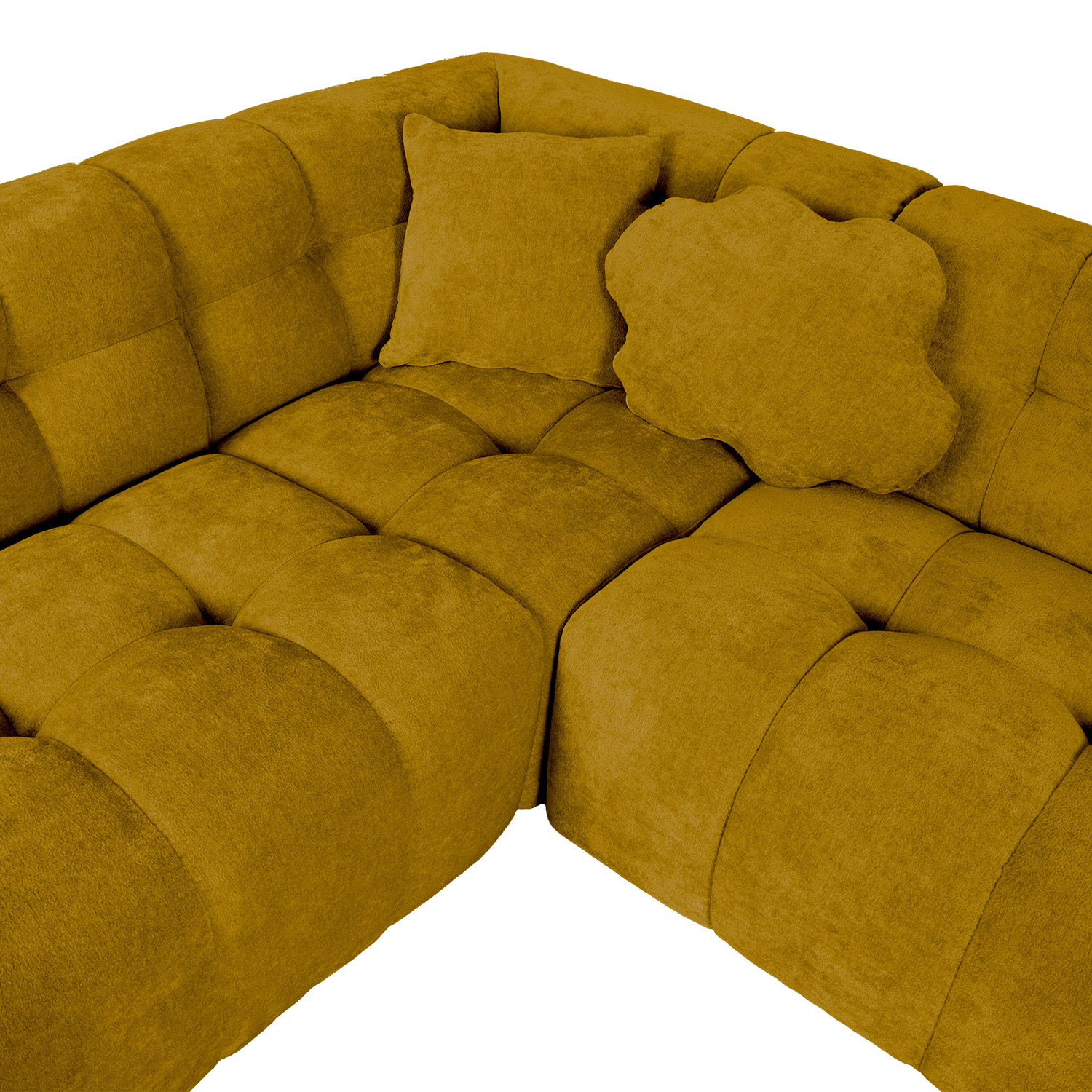 Nurgadiivan FORTE U-kujuline VN 374x242/162xH76cm, pruunikaskollane