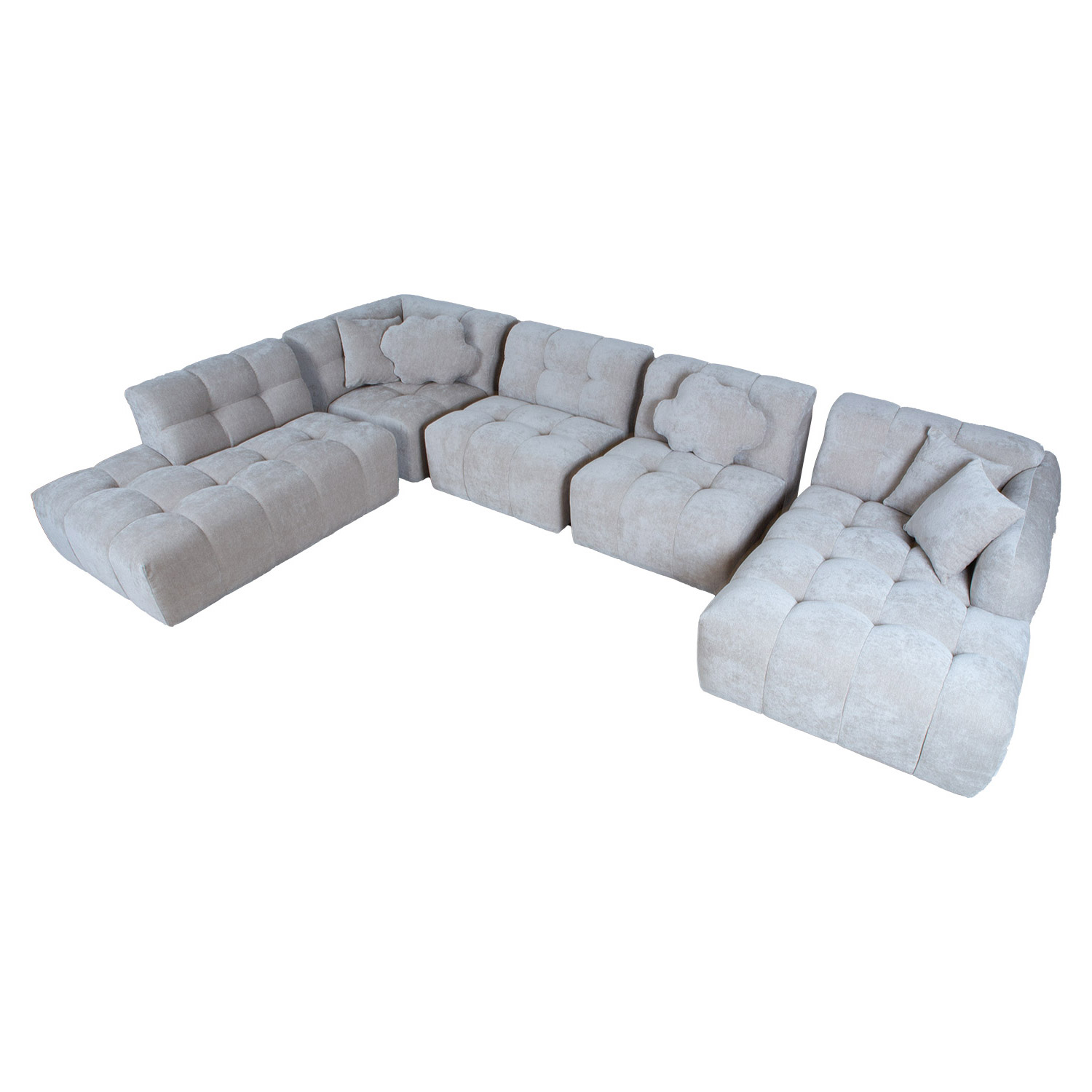 Nurgadiivan FORTE U-kujuline VN 374x242/162xH76cm, hall - Image 8