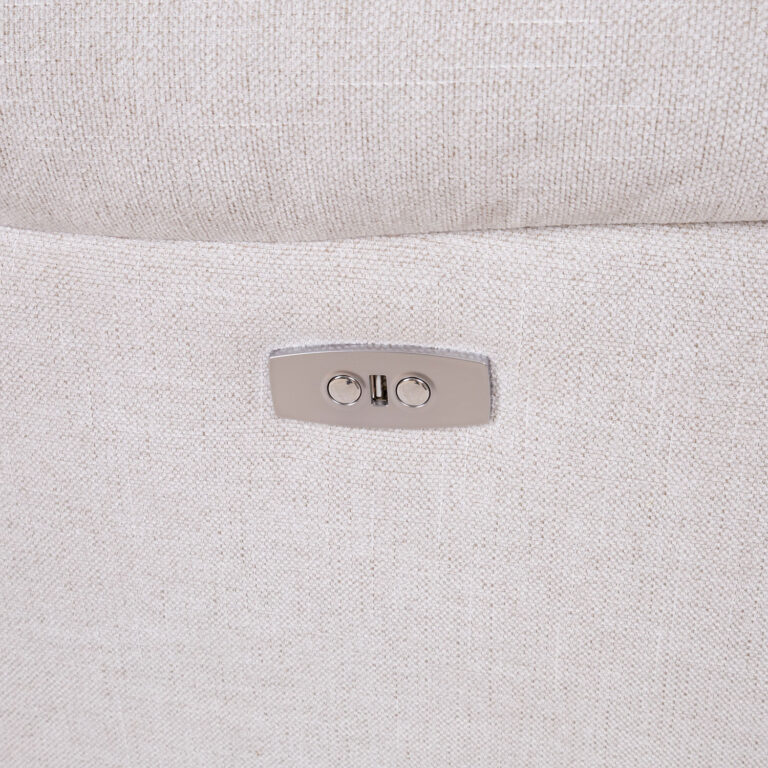 Diivan FELICIA 2-kohaline elektriline recliner 150x96xH100cm, loodusvalge - Image 7