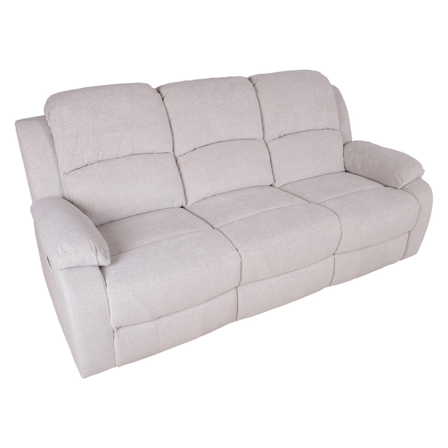 Diivan FELICIA 3-kohaline elektriline recliner 208x96xH100cm, loodusvalge