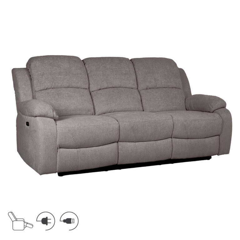 Diivan FELICIA 3-kohaline elektriline recliner 208x96xH100cm, hall