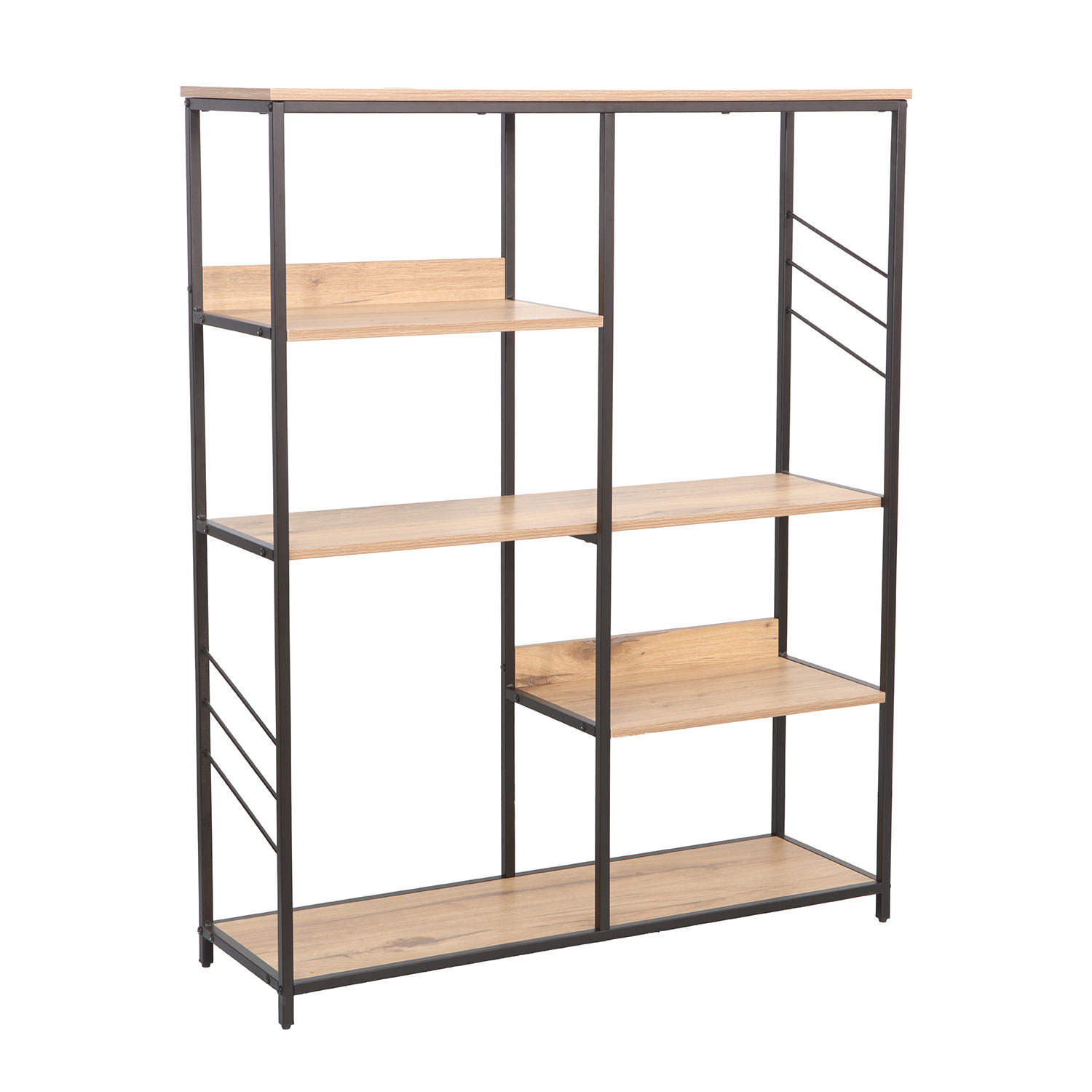 Riiul DIMITRA 100x30xH124cm, rustik/must