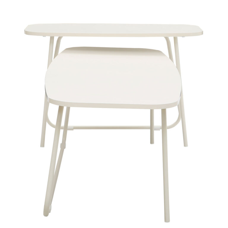 Diivanilaud DUO 2tk 120x48xH40cm, 75x40xH48cm, hele puit/beež - Image 2