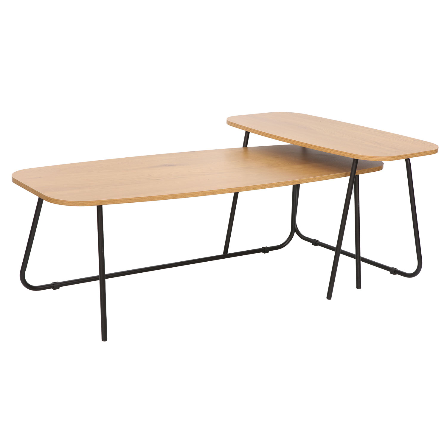 Diivanilaud DUO 2tk 120x48xH40cm, 75x40xH48cm, saar/must