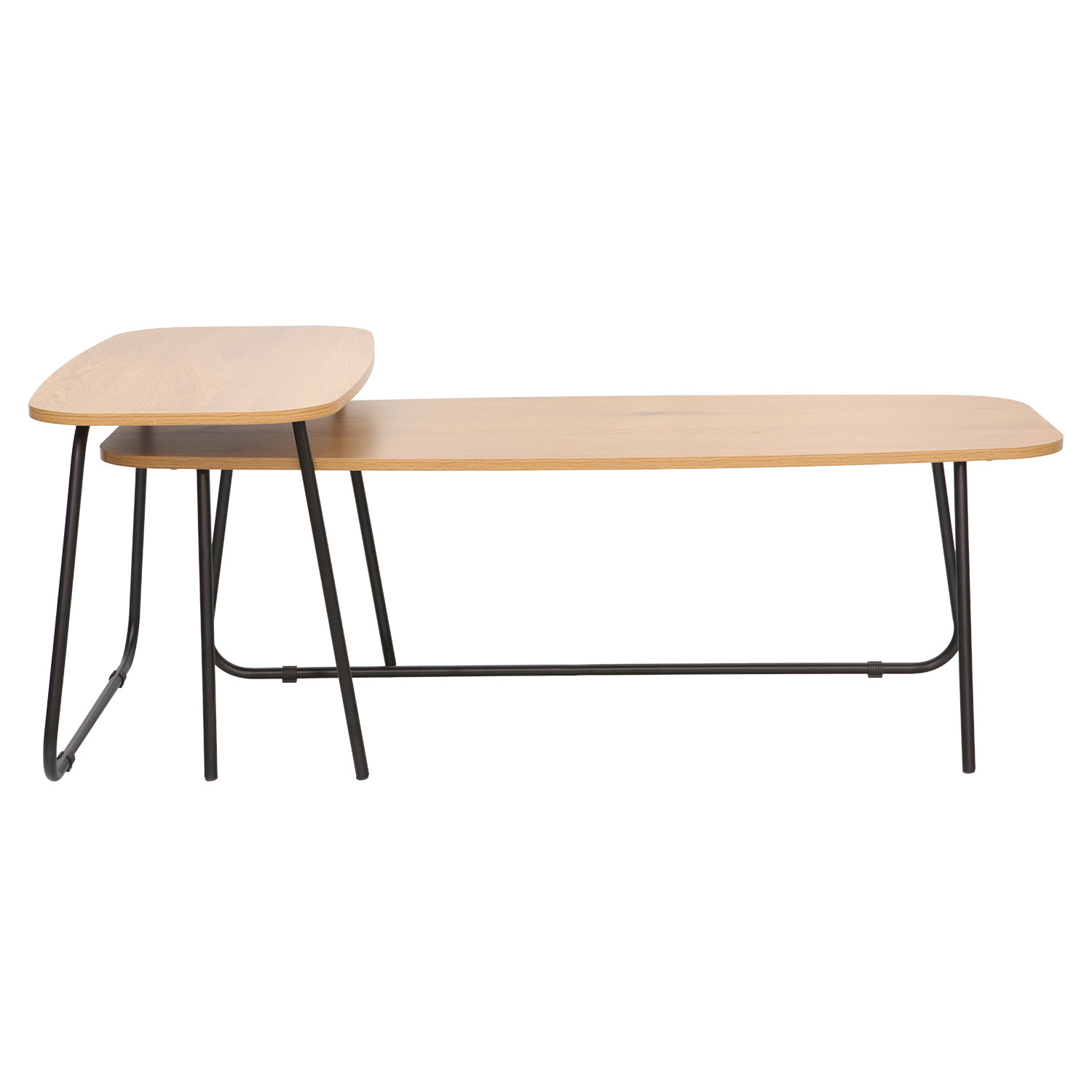 Diivanilaud DUO 2tk 120x48xH40cm, 75x40xH48cm, saar/must