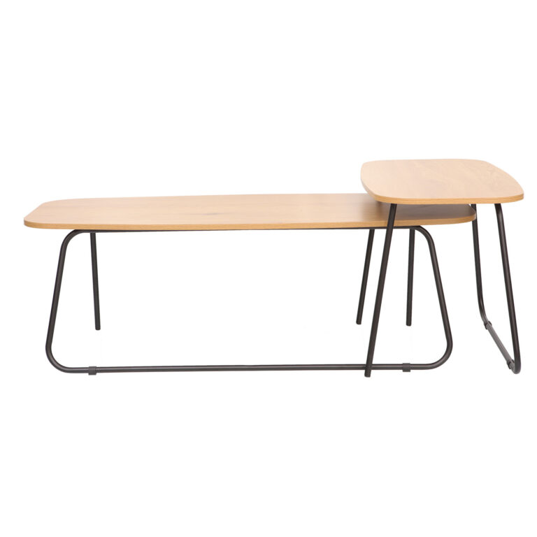 Diivanilaud DUO 2tk 120x48xH40cm, 75x40xH48cm, saar/must - Image 3