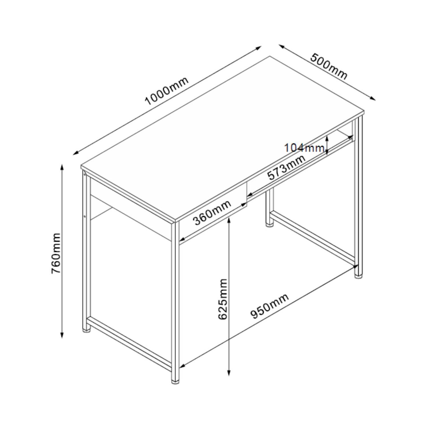 Kirjutuslaud DIMITRA 100x50x76cm, beež