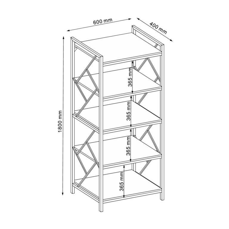 Riiul STUDY 60x40xH180cm, tamm - Image 3