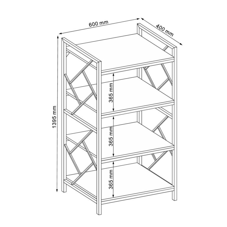 Riiul STUDY 60x40xH139,5cm, tamm - Image 3