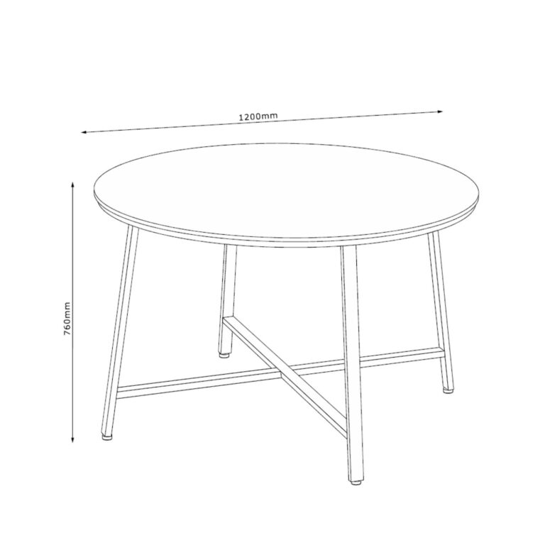 Söögilaud SANCIA D120xH76cm, tamm - Image 2