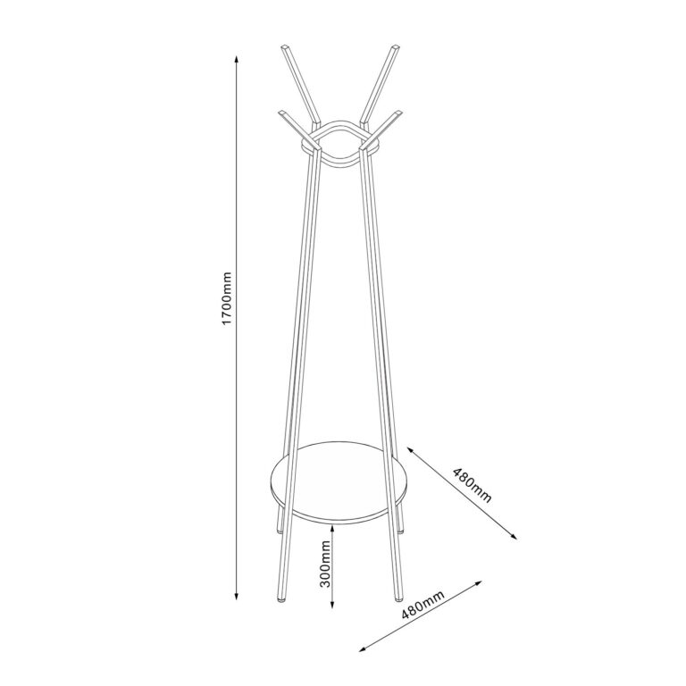 Nagi HANNES 48x48xH170cm, rustik melamiin - Image 3