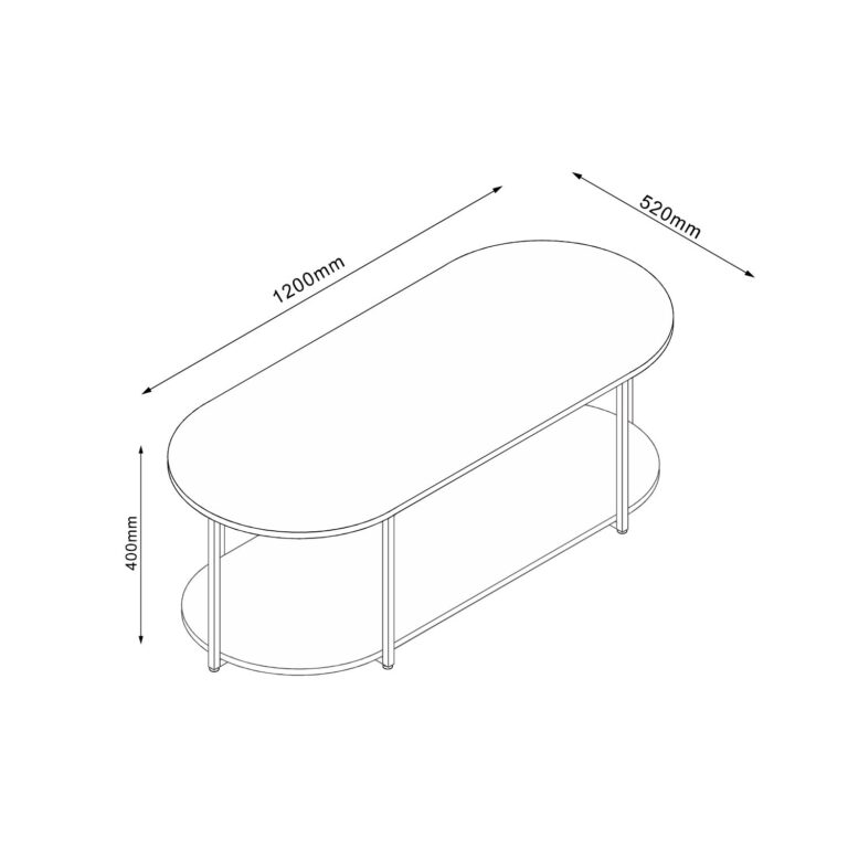 Diivanilaud HANNES 120x52xH40cm, rustik melamiin - Image 2