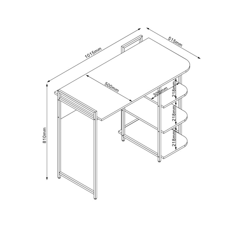 Kirjutuslaud LESTER 101,5x51,5xH81cm - Image 6