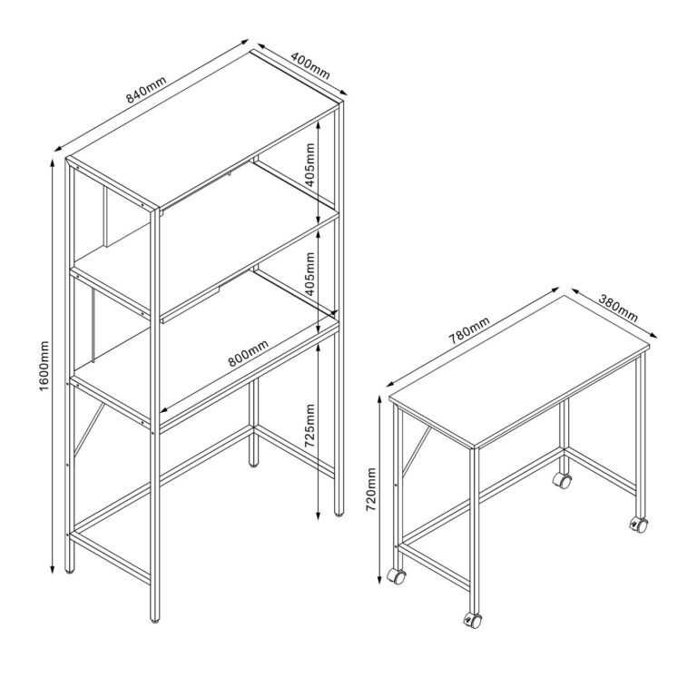 Töölaud LESTER 84x40xH160cm - Image 6