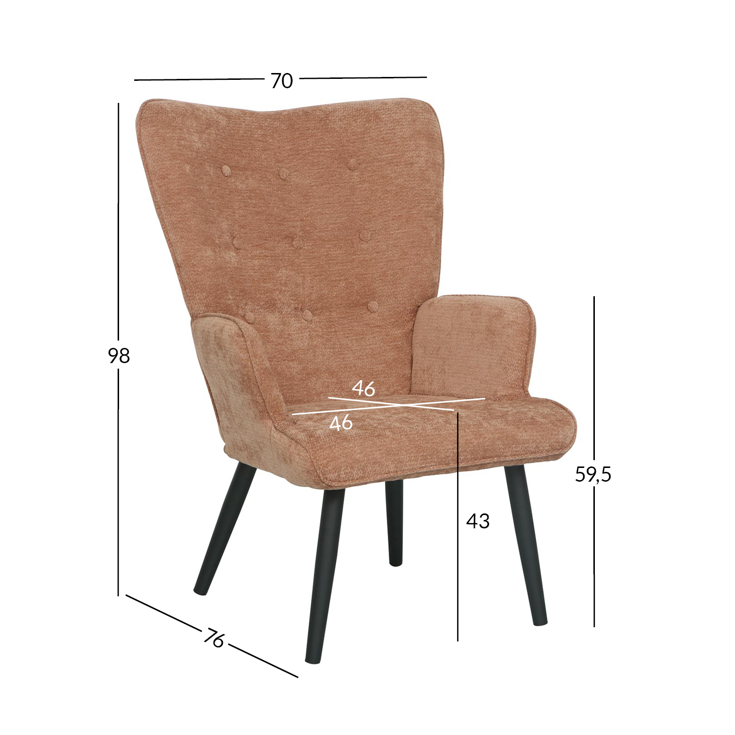 Tugitool MATEO roostepruun