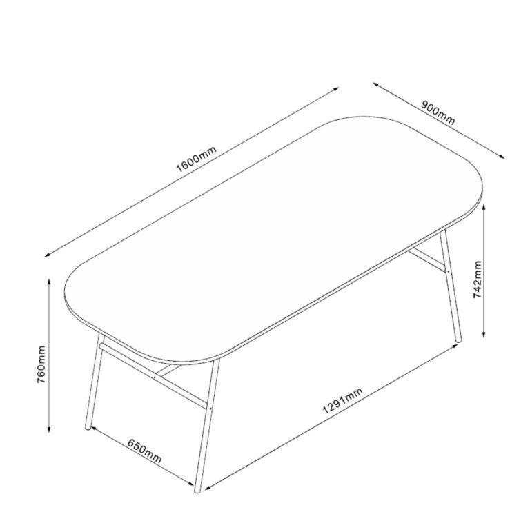 Söögilaud DESMOND 160x90xH76cm, beež - Image 4
