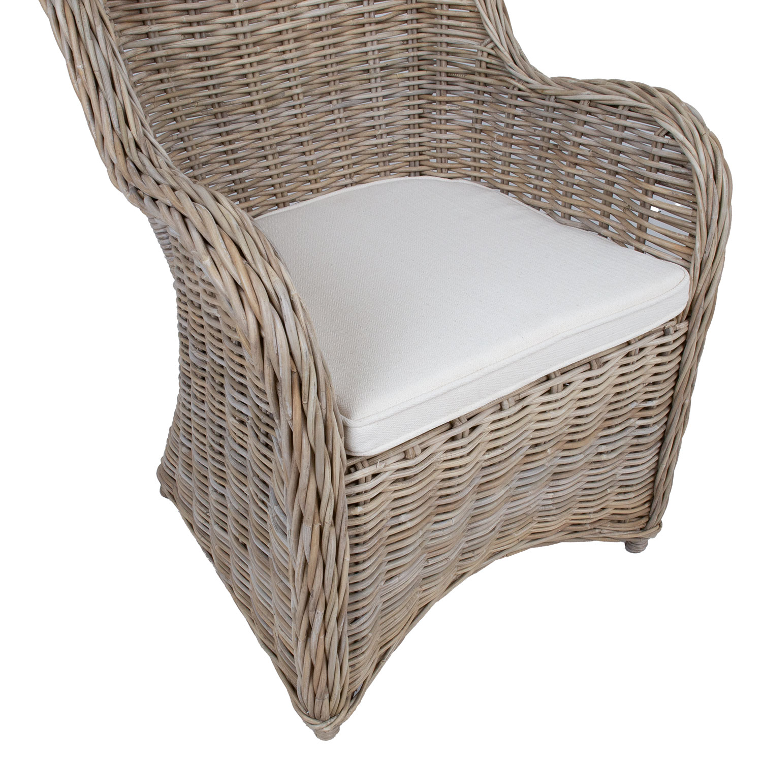 Tugitool KATALINA 62x62xH83cm, naturaalne rotang