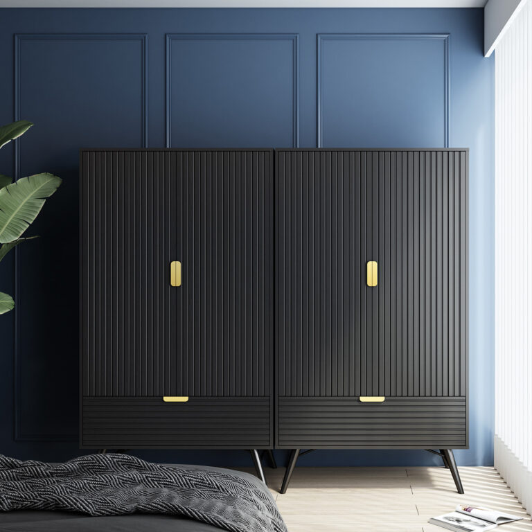 Riidekapp PIXAR 100x56xH175cm, must - Image 9