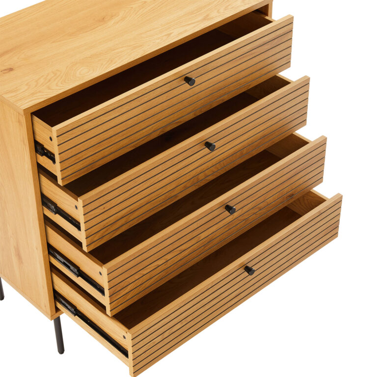 Kummut LINE 80x40xH85cm, tammedekooriga melamiin - Image 4