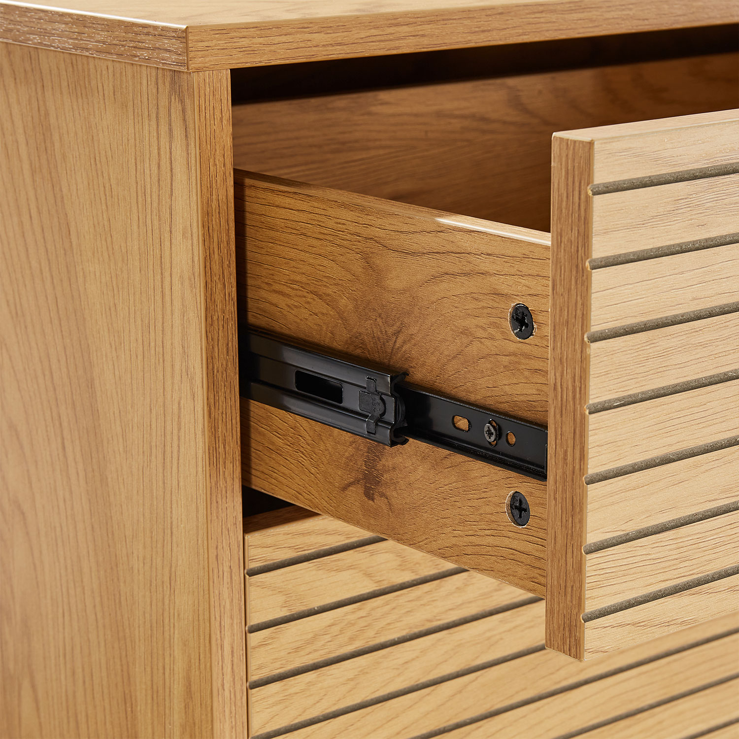 Kummut LINE 120x40xH75cm, tammedekooriga melamiin