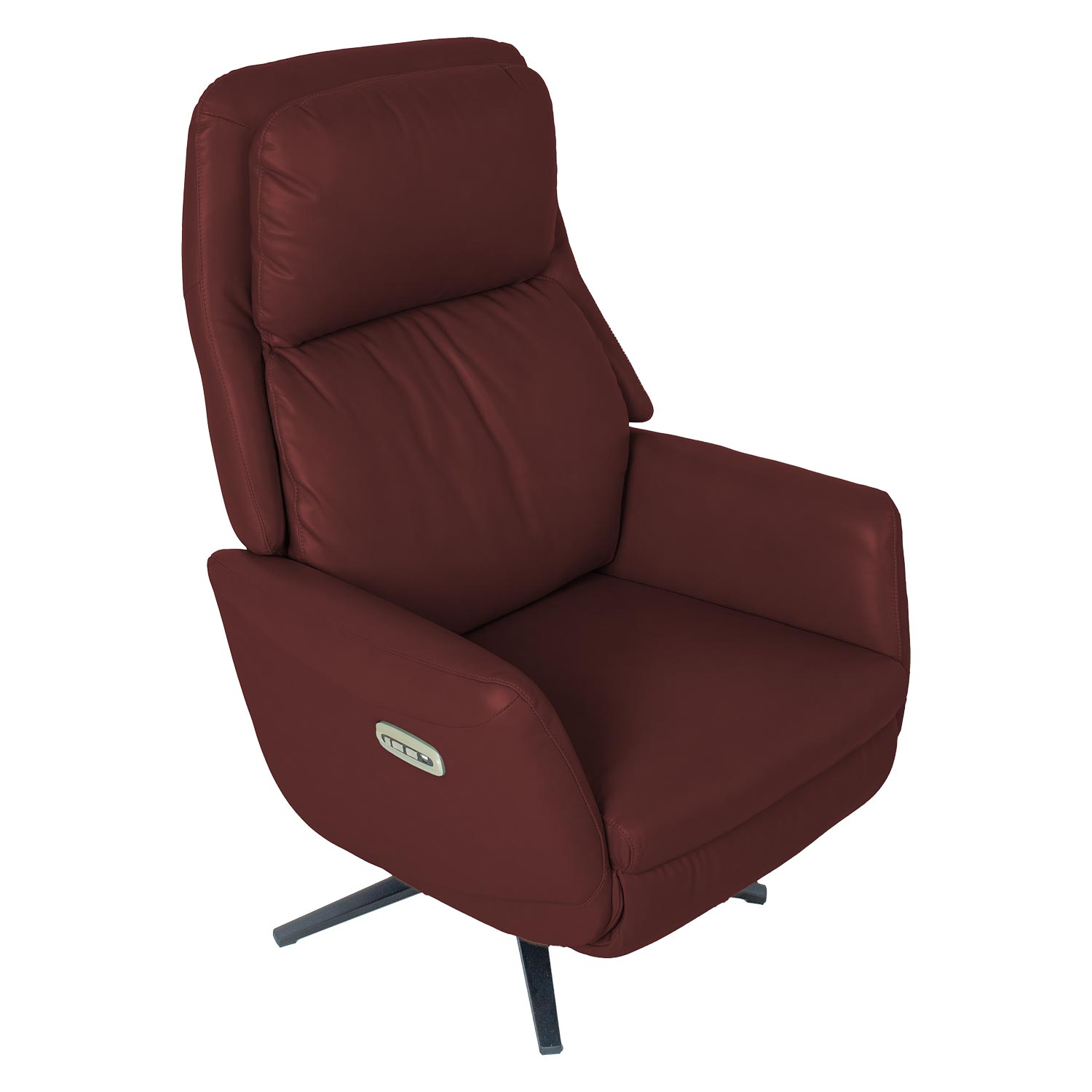 Tugitool DAMIANO elektriline recliner 72x84xH116cm, tumepunane nahk