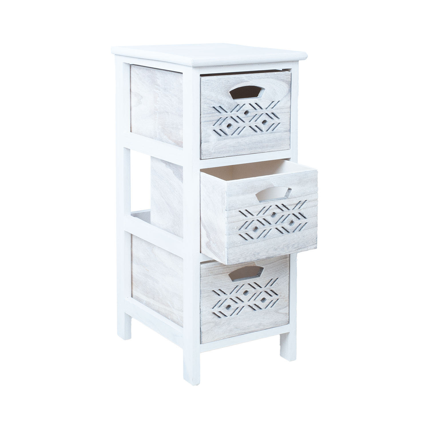 Kummut MIHKLI 3-sahtliga 26x32x63cm, valge