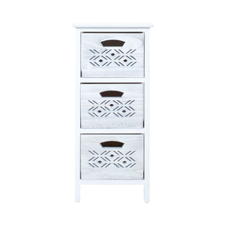 Kummut MIHKLI 3-sahtliga 26x32x63cm, valge - Image 4