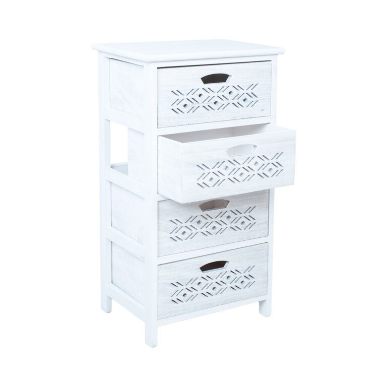 Kummut MIHKLI 4-sahtliga 40x29x73cm, valge - Image 2