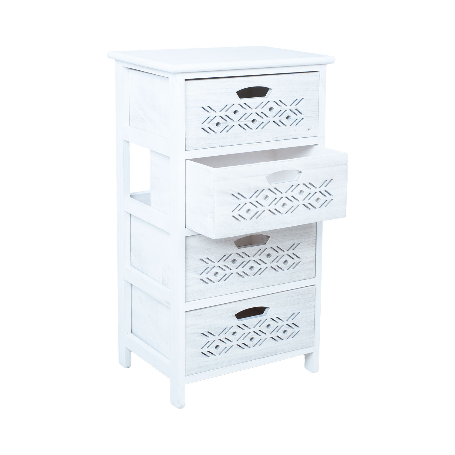 Kummut MIHKLI 4-sahtliga 40x29x73cm, valge