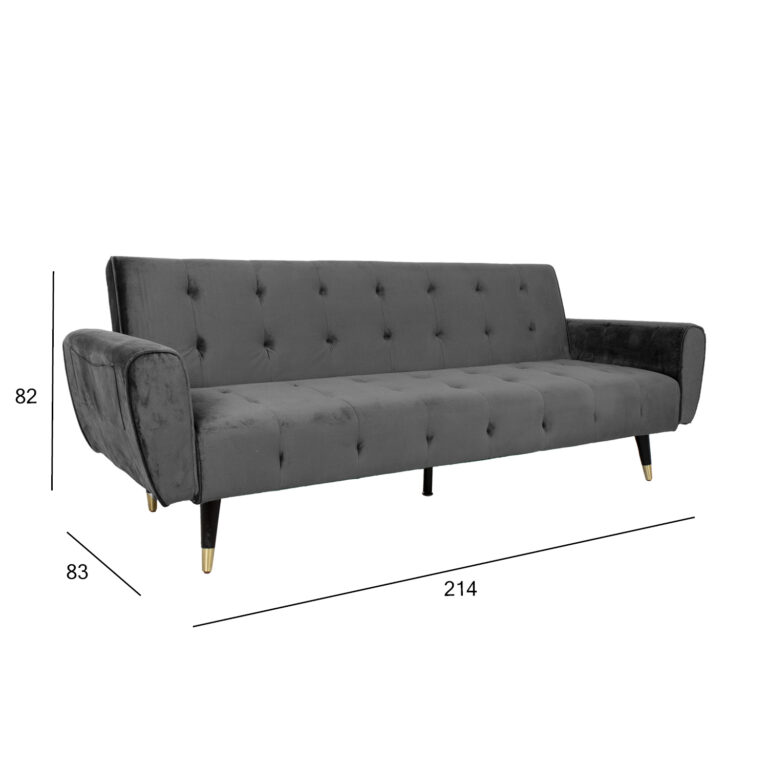 Diivanvoodi FALUN 214x83xH82cm, hall samet - Image 12