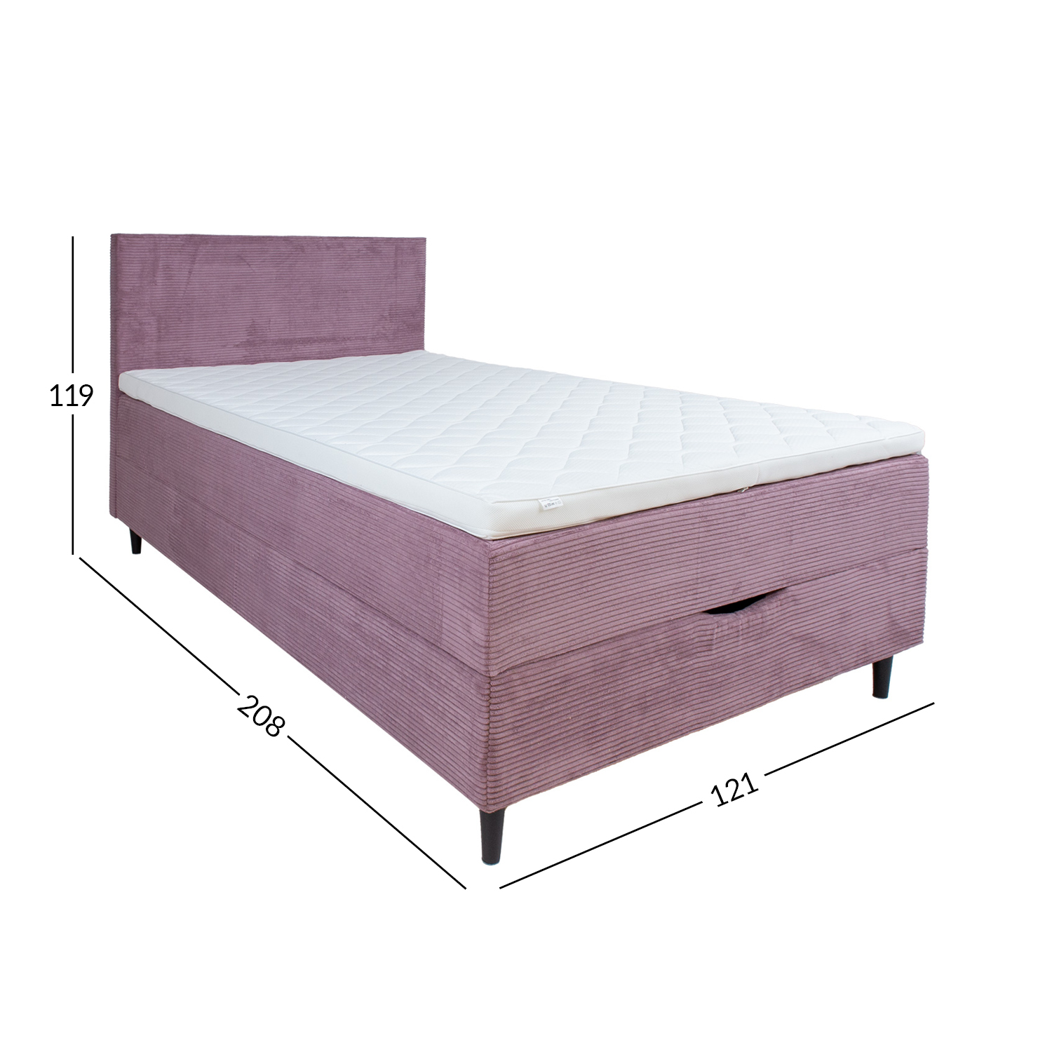 Kontinentaalvoodi LAARA 120x200cm, roosa