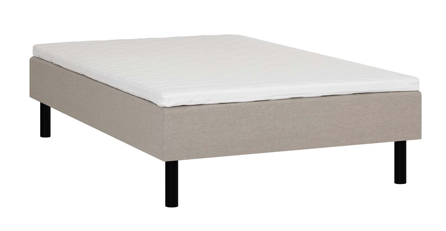 Kušett LANDE 140x200cm, beež, 140x200xH54cm, 7-tsooniline pocket-vedrustus