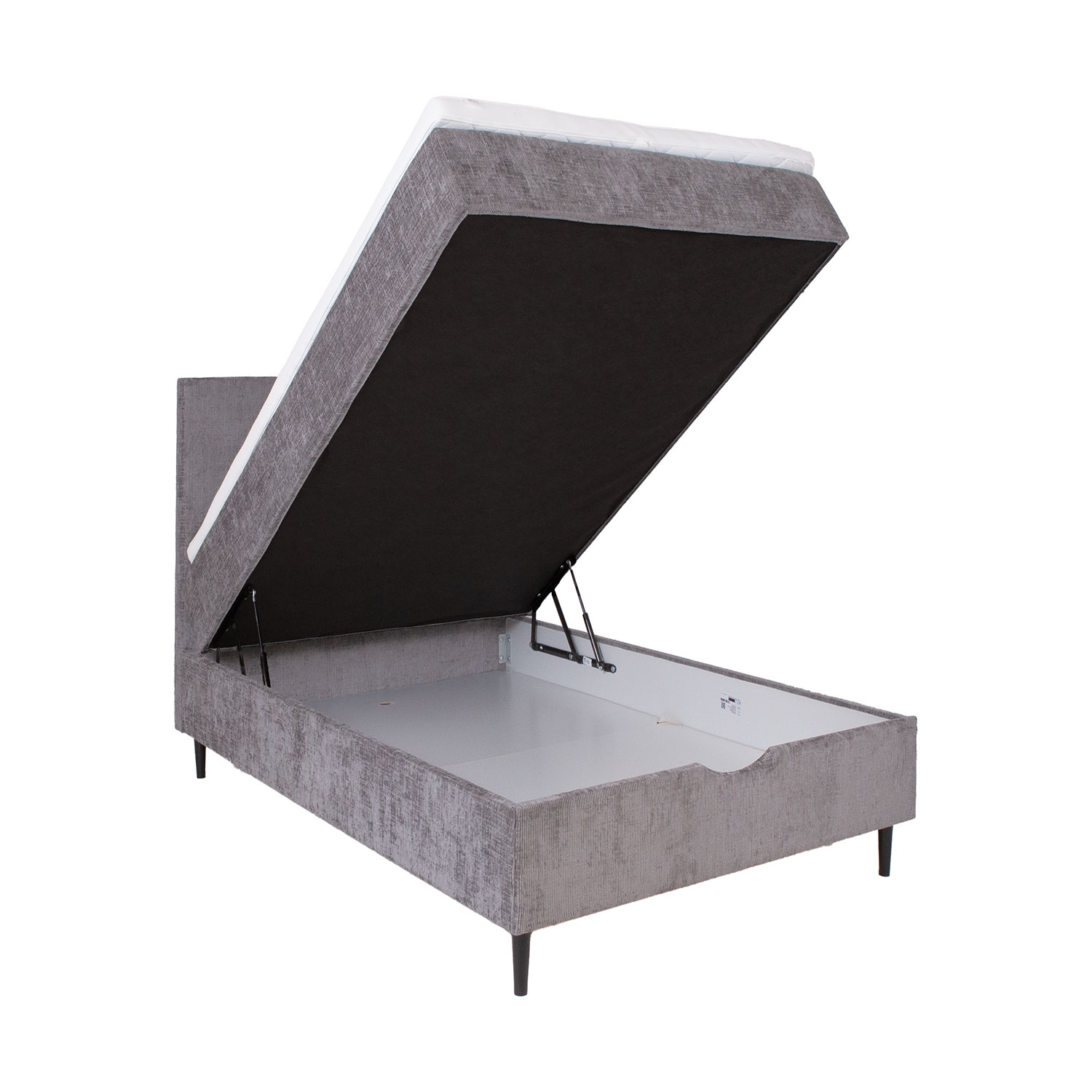 Kontinentaalvoodi LAARA 90x200cm, hall, 91x208xH119cm