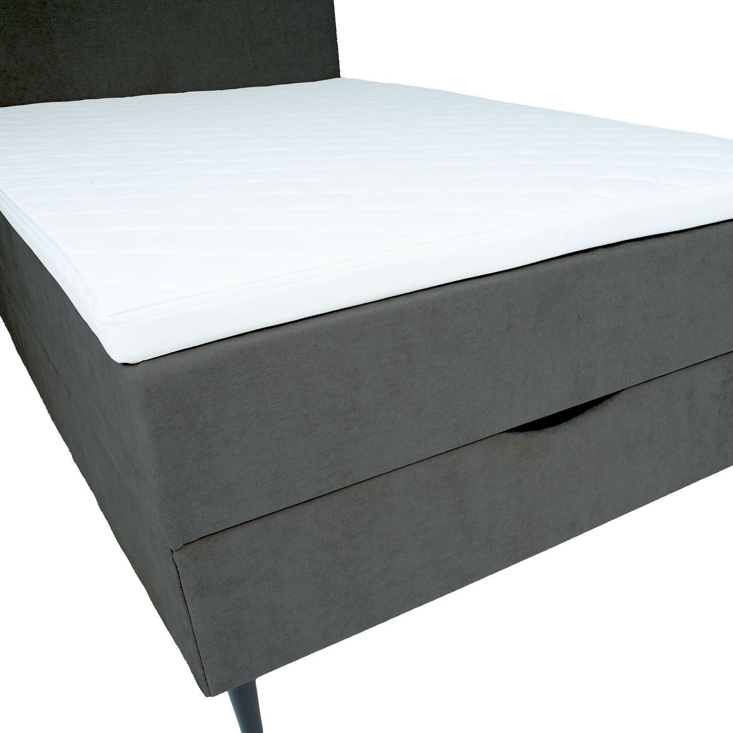 Kontinentaalvoodi LAARA 90x200cm, tumehall, 91x208xH119cm