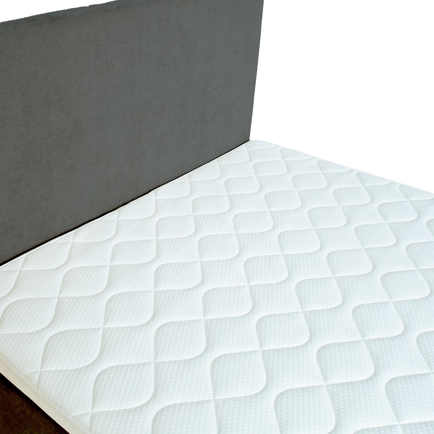 Kontinentaalvoodi LAARA 90x200cm, tumehall, 91x208xH119cm