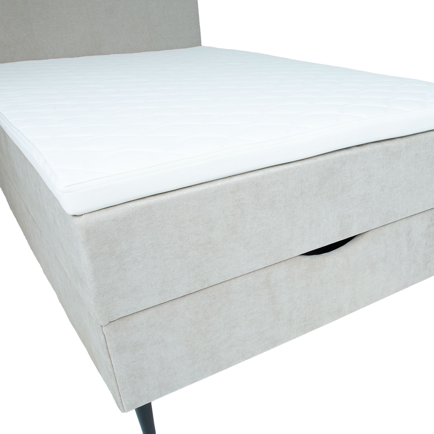 Kontinentaalvoodi LAARA 90x200cm, tumebeež, 91x208xH119cm