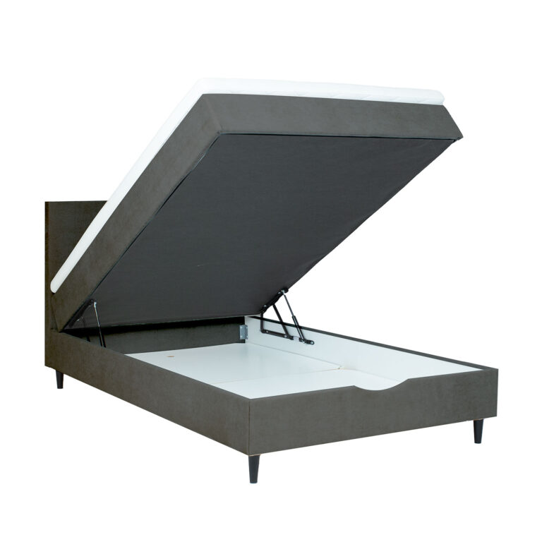 Kontinentaalvoodi LAARA 120x200cm, tumehall, 121x208xH119cm - Image 3