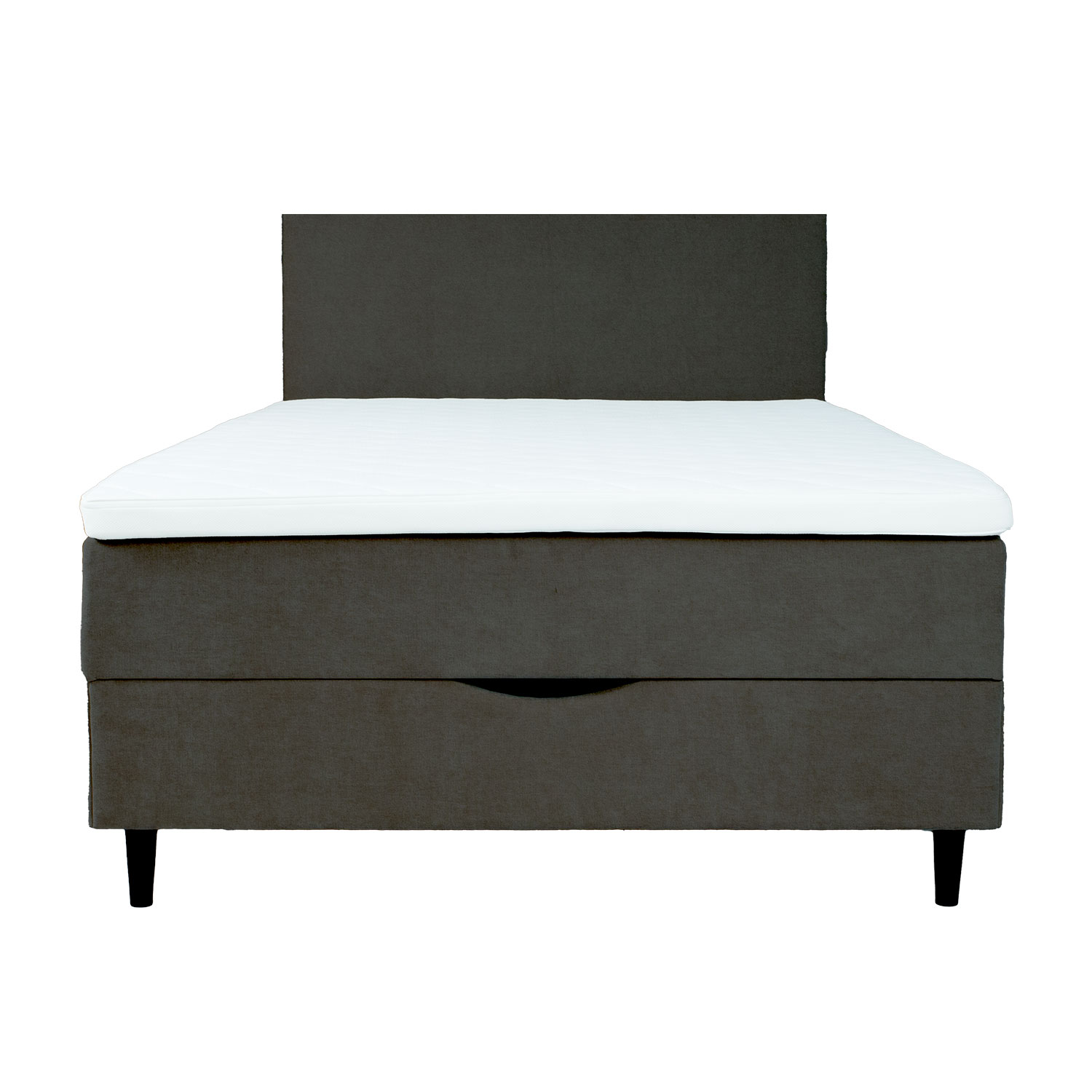 Kontinentaalvoodi LAARA 120x200cm, tumehall, 121x208xH119cm