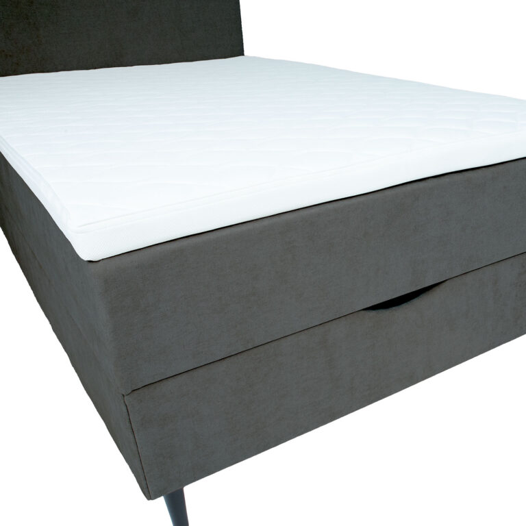 Kontinentaalvoodi LAARA 120x200cm, tumehall, 121x208xH119cm - Image 6