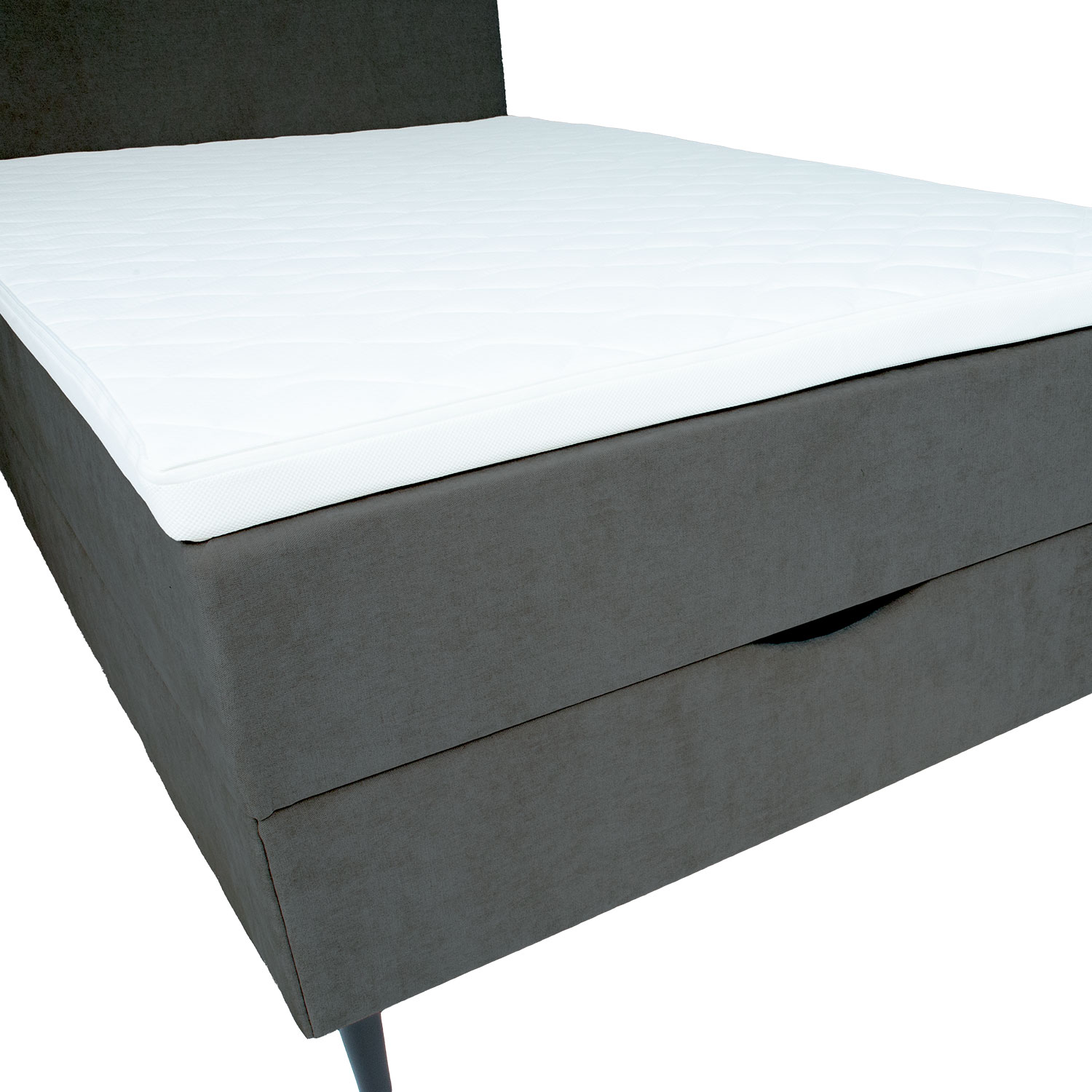 Kontinentaalvoodi LAARA 120x200cm, tumehall, 121x208xH119cm