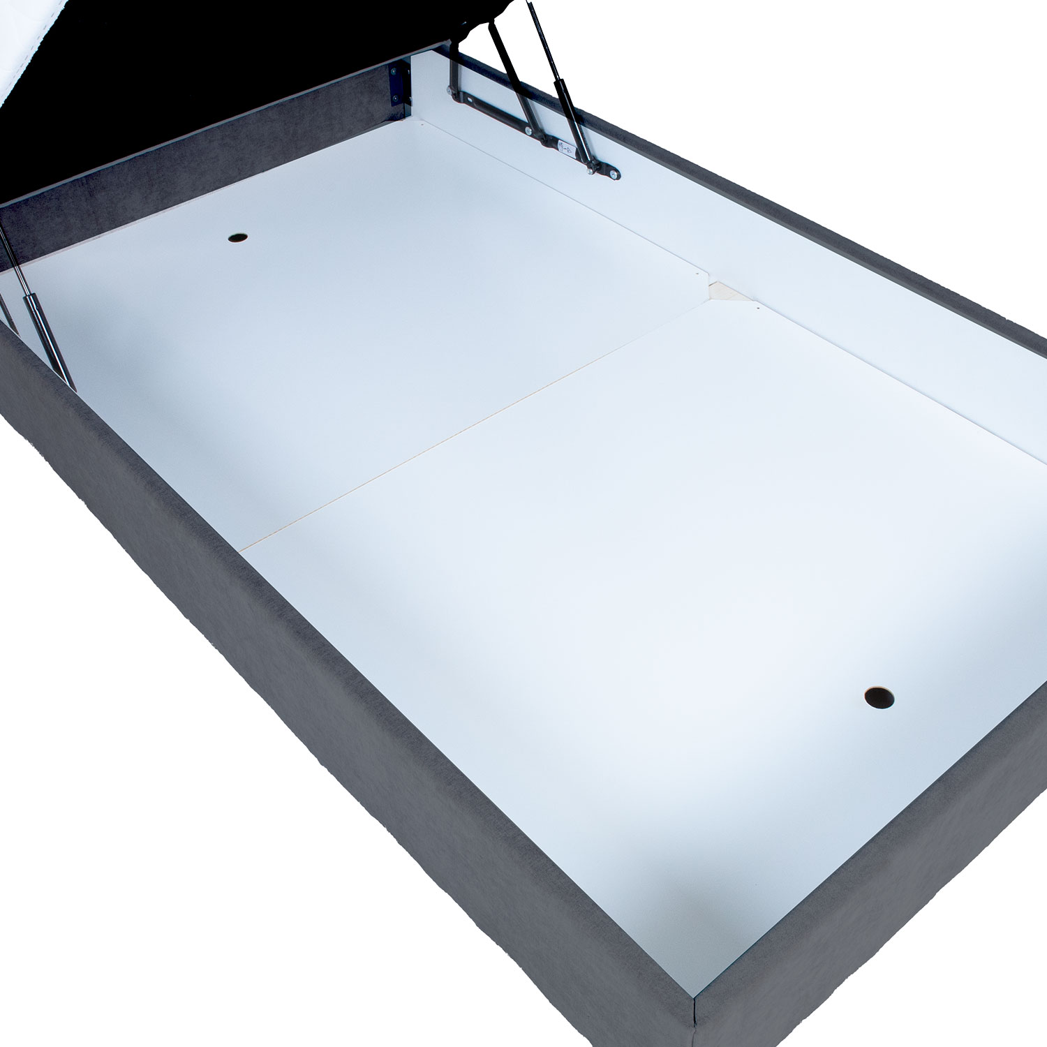 Kontinentaalvoodi LEVI 90x200cm, madratsiga, tumehall, 93x210xH114,5cm