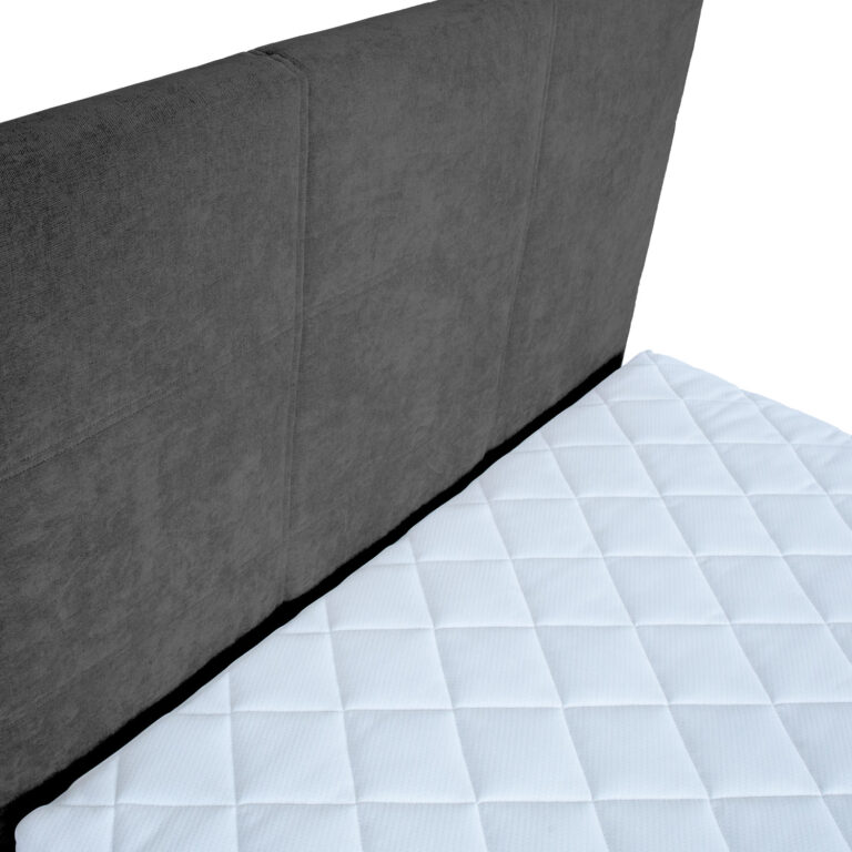 Kontinentaalvoodi LEVI 90x200cm, madratsiga, tumehall, 93x210xH114,5cm - Image 8