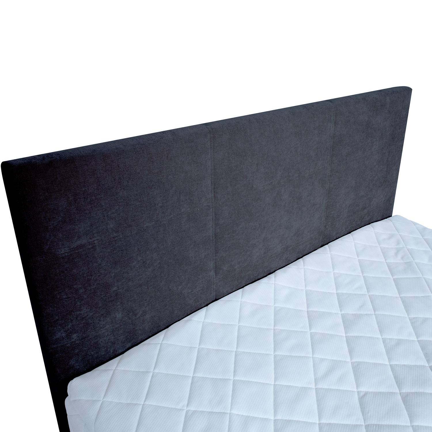 Kontinentaalvoodi LEVI 160x200cm, madratsiga, tumehall, 163x210xH114,5cm