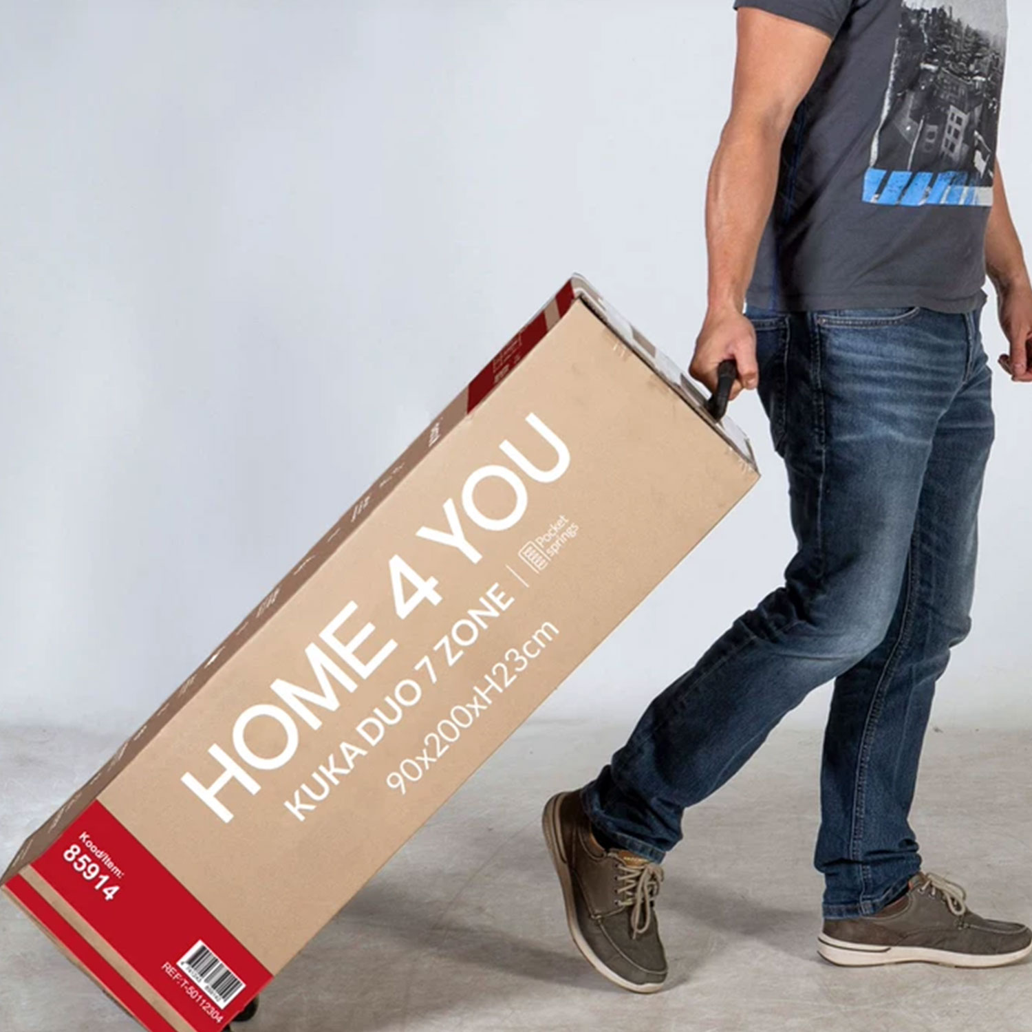 Vedrumadrats KUKA DUO 7 ZONE 140x200xH23cm, kahepoolne